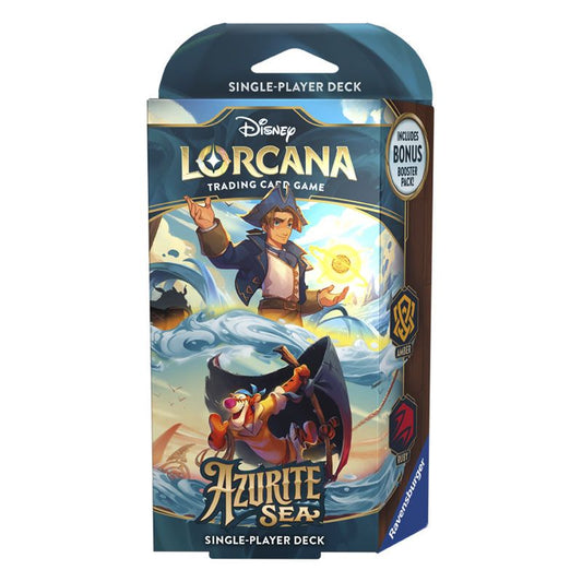 Lorcana: Azurite Sea mazo de inicio Ámbar/Rubí